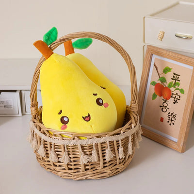 Kawaii Pear Plush Toy - Soft Stuffed Fruit Doll, 10-18" | 25-45 cm