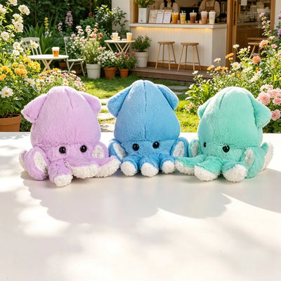 Mini Squid Plush Keychain | Kawaii Aquatic Bag Charm