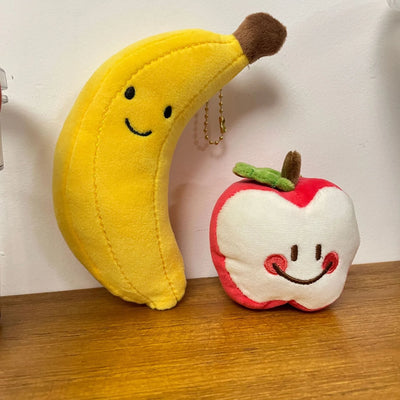 Mini Fruit Plush Toy Keychains – Banana, Apple & More, 4" | 10 cm