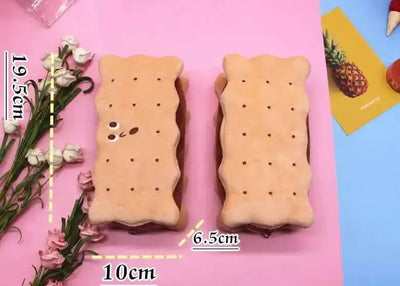 Plush Cookie Large-Capacity Pencil Bag, 7" | 19 cm