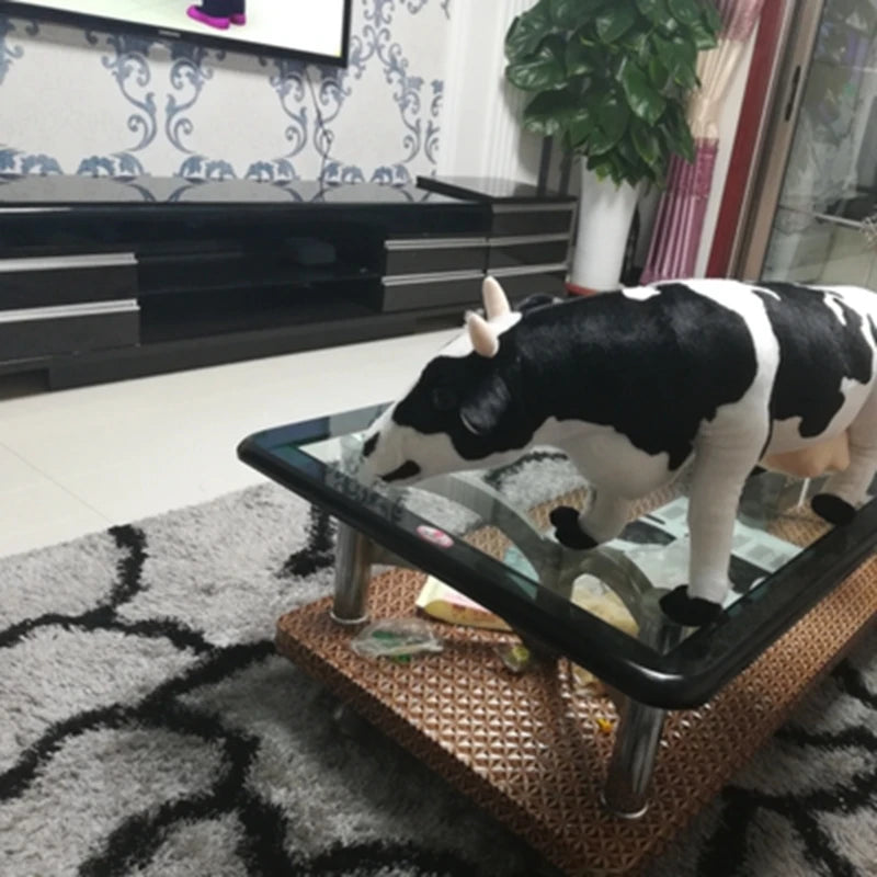 Plushie Jumbo Lifelike Dairy Cow | realistic stuffed animal | size comparison