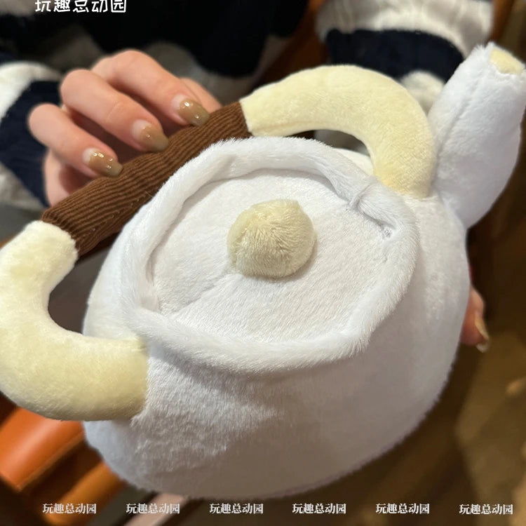 Kawaii Taro Tea & Cake Plush Set | Stuffed Teapot, Cup & Cake Toys, 8\" | 20 cm