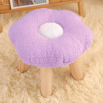 Plush Flower Stool – Three Colors - Cute, Comfy, and Functional