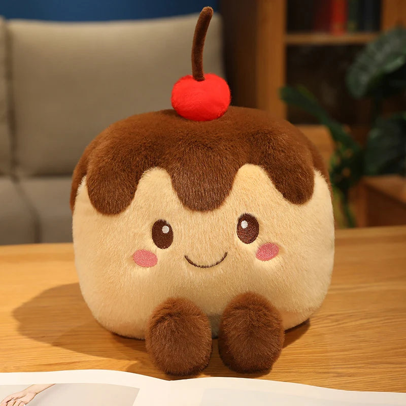 Kawaii Fruit Cake Plush Pillow | Stuffed Cake Slice Toy, 8x12\" | 20x30 cm