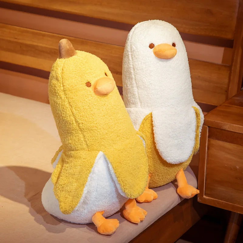 Pato de Pluche Fuzzy Banana, Dos Colores, 20" | 50 centímetros