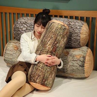 Peluches de tronco de madera realista, cuatro estilos, 20-28" | 50-70 centímetros