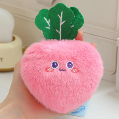 Simulation Fruits & Vegetables Plush Pendant Set | 18 Styles, 9 cm Each