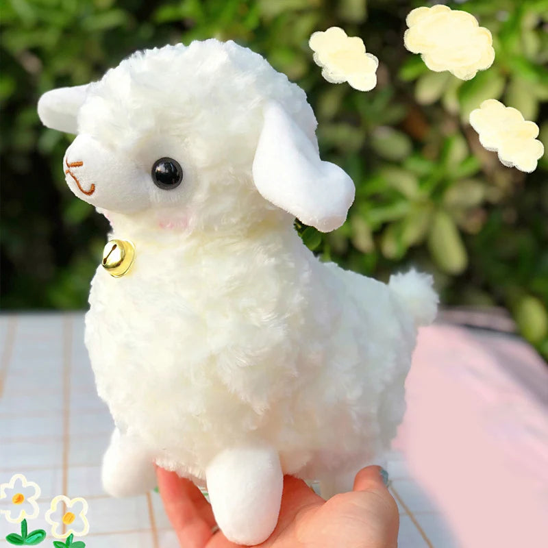 Farmyard Lamb Stuffed Animal with Bell, 9" | 23 cm