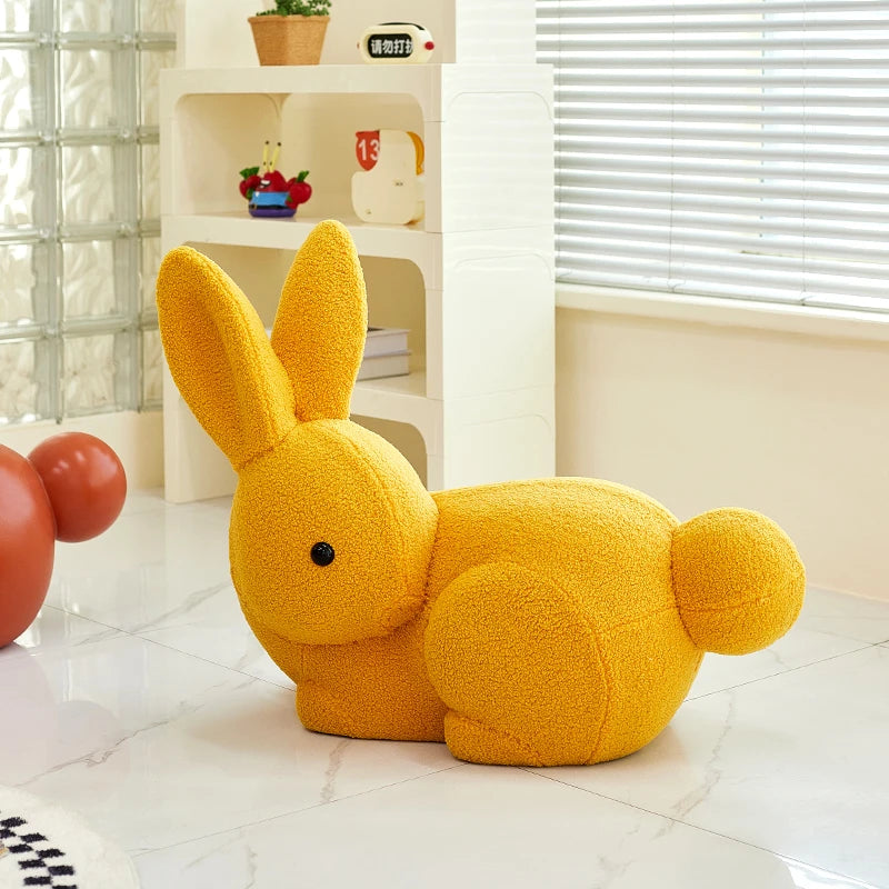 Nordic Rabbit Low Stool | Kawaii Plastic Furniture for Kids & Décor