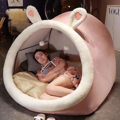 Giant Rabbit/Cat Plushie Tent Bed for Two People