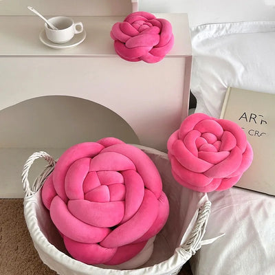 Rose Knot Plushie Throw Pillow, Seven Colors, 7-11" | 17-28 cm 🌹