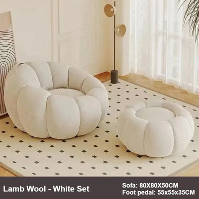 Sillón de felpa inspirado en calabaza - Seis colores