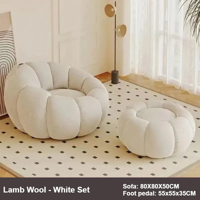 Sillón de felpa inspirado en calabaza - Seis colores