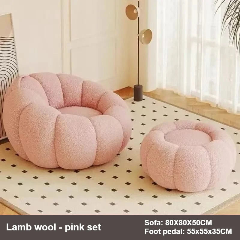 Sillón de felpa inspirado en calabaza - Seis colores