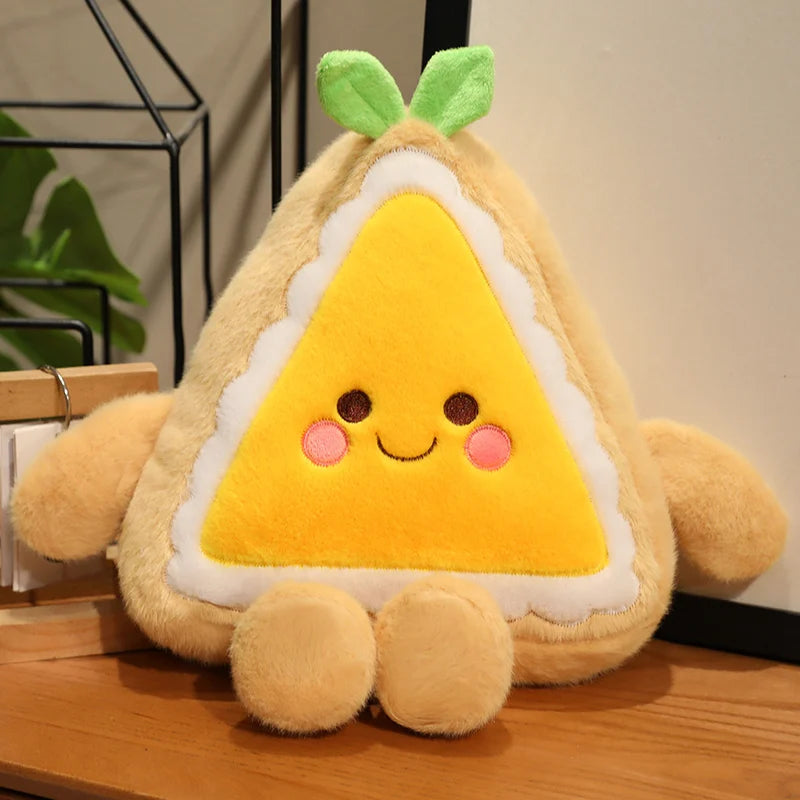 Kawaii Fruit Cake Plush Pillow – Strawberry, Blueberry & Grape Dessert Doll
