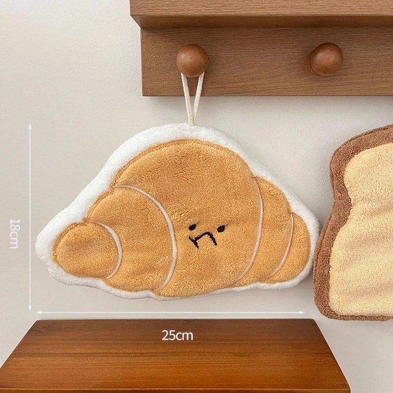 Kawaii Food Hand Towel – Soft Absorbent Kitchen Hanging Cloth