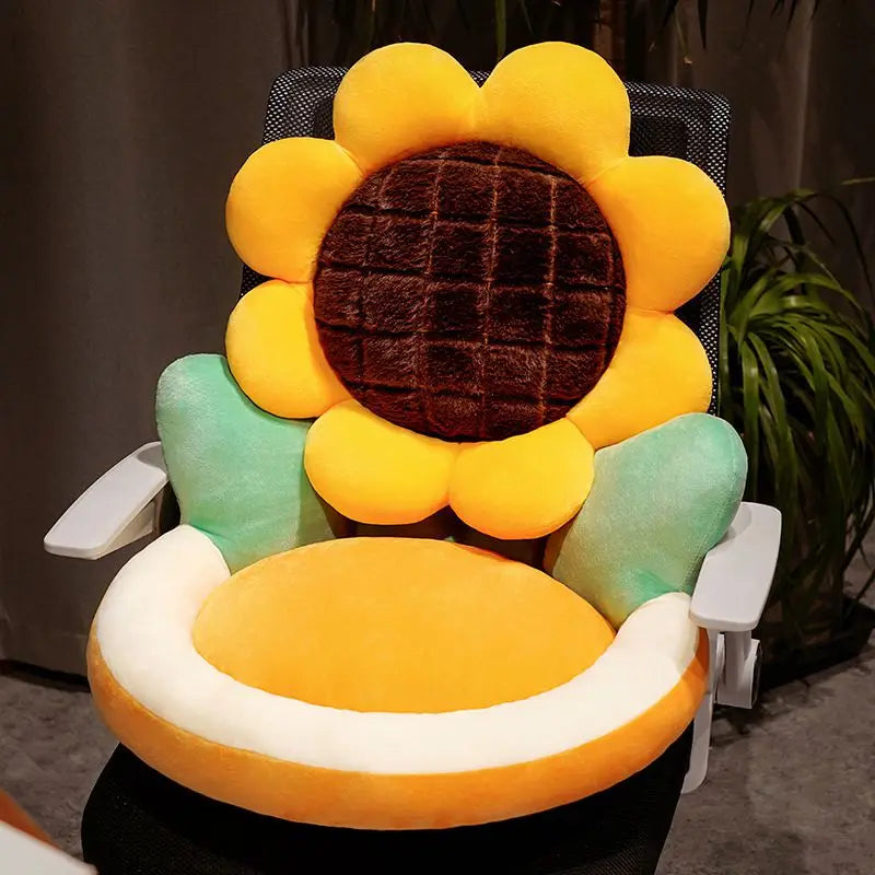 Cojín de Asiento de Peluche en Forma de Flor, 19"-22" | 50-55 centímetros