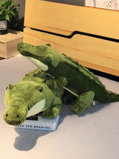 Animal de peluche cocodrilo de boca cerrada, 3-3.9'' | 90-120 centímetros