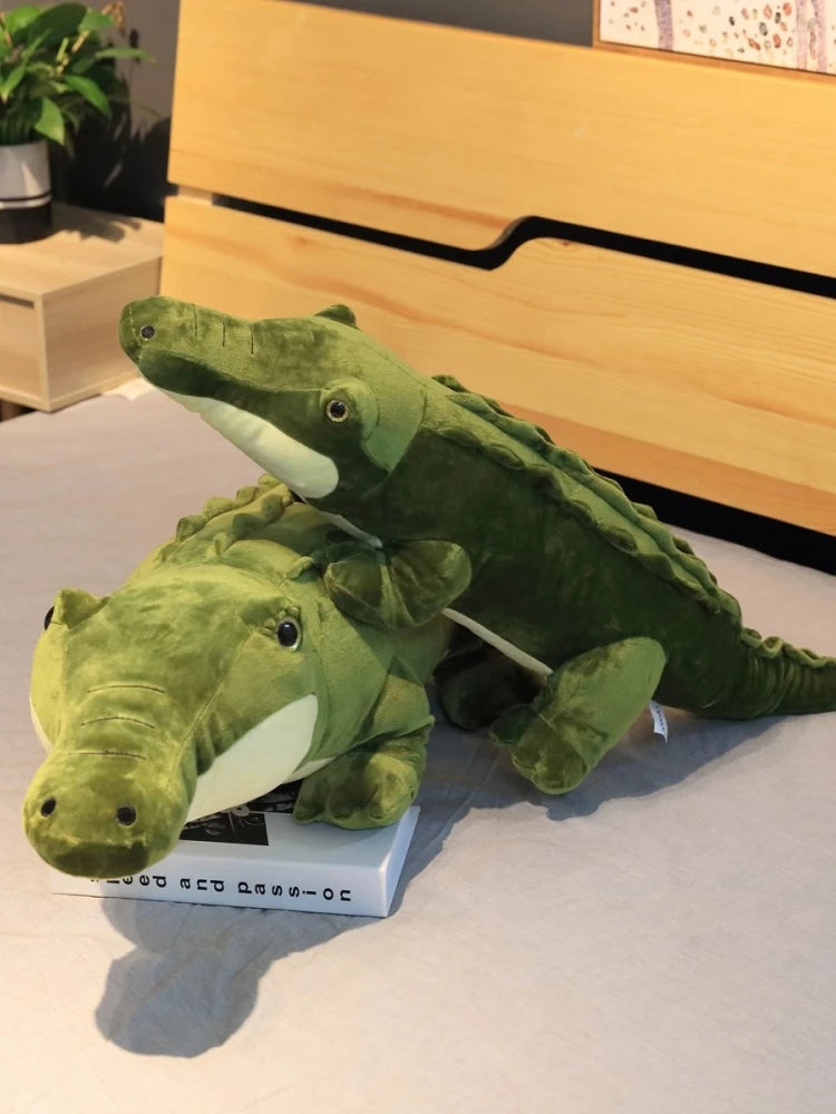 Animal de peluche cocodrilo de boca cerrada, 3-3.9'' | 90-120 centímetros