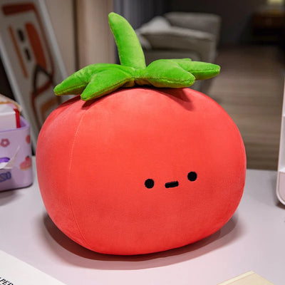 Kawaii Smiling Fruit Plushies – Tomato, Lemon, Pear, Banana & More, 4-20" | 11-50 cm