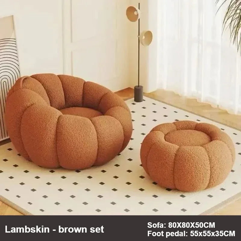 Sillón de felpa inspirado en calabaza - Seis colores