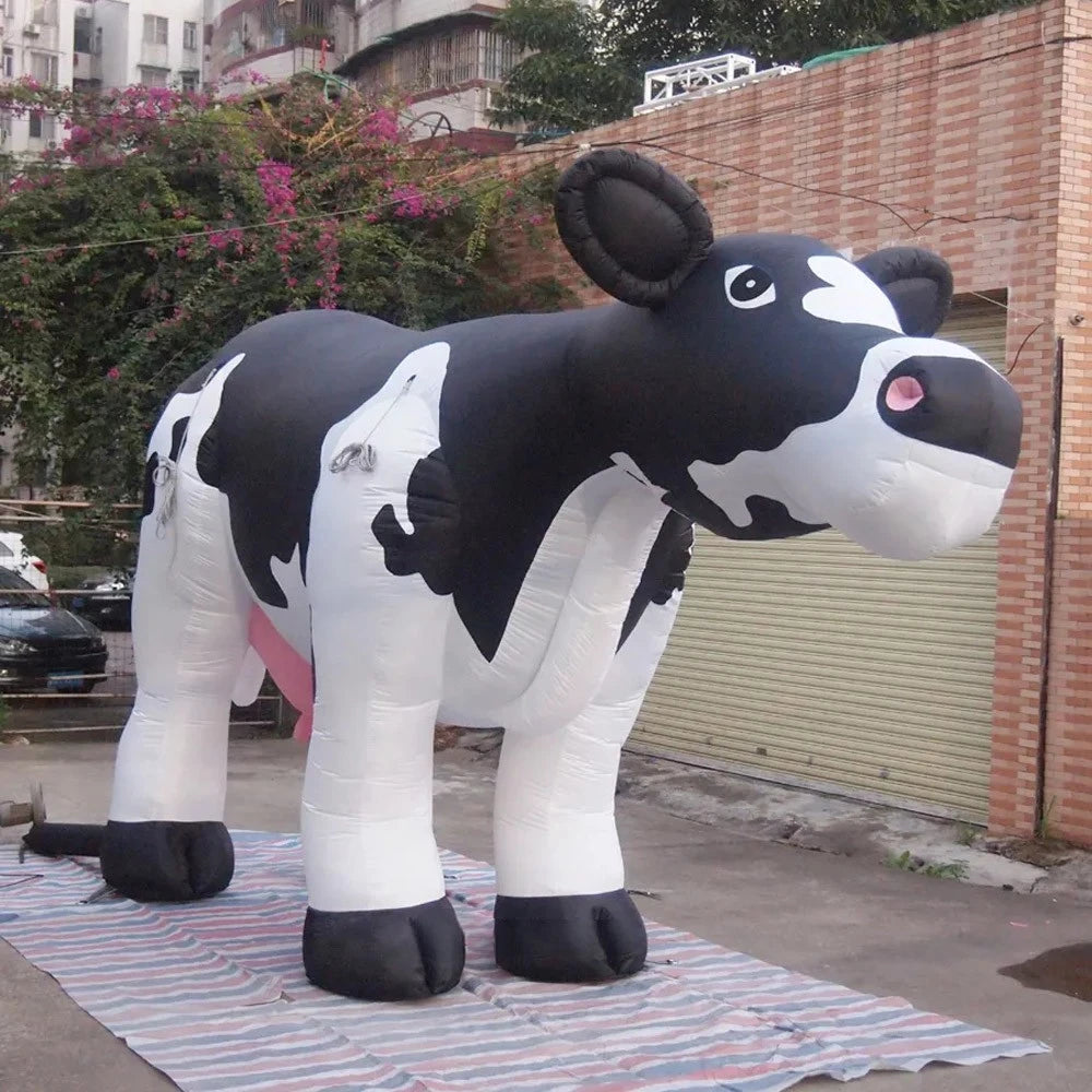 Realistic Standing Inflatable Cow – Life-Size Animal Decor - up to 8m/26 ft long