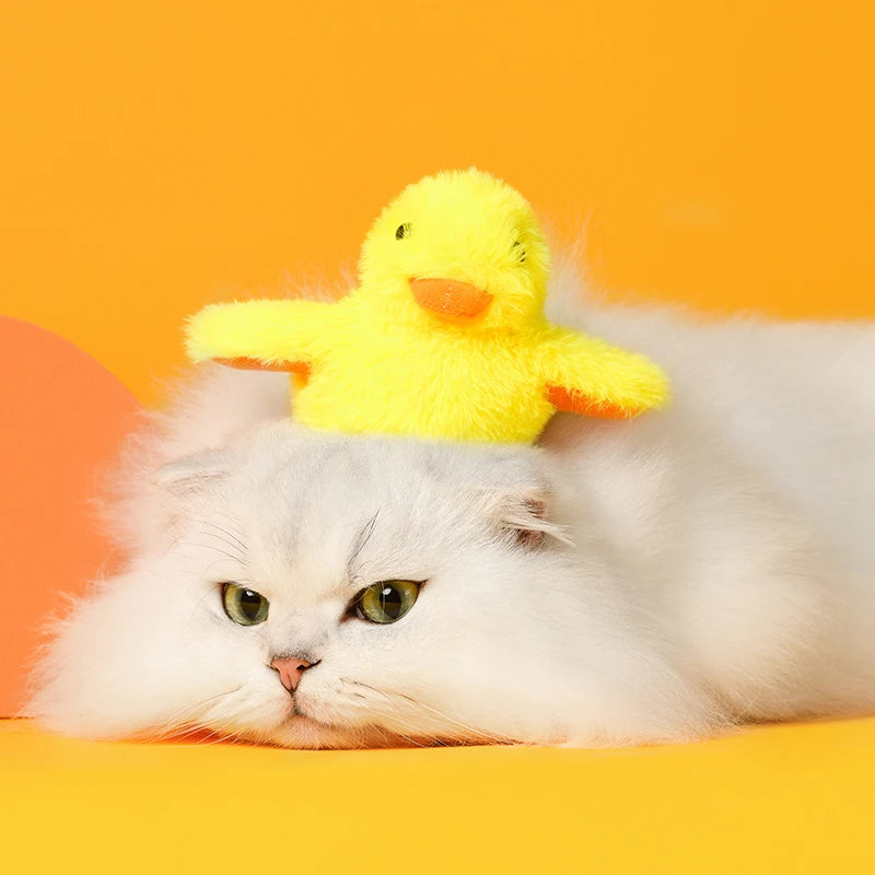 Plushie Duck Rechargeable Flapping Cat Toy, 6" | 15 cm