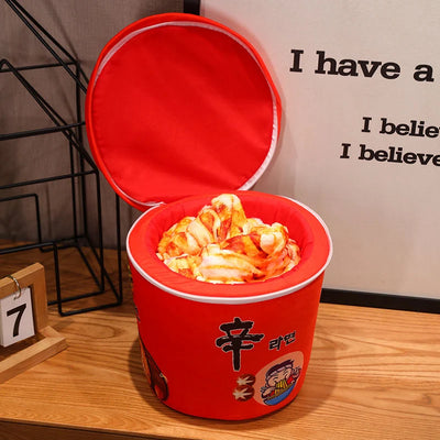 Plushie Instant Noodle Cup with Blanket – Ramen Bowl Pillow Gift