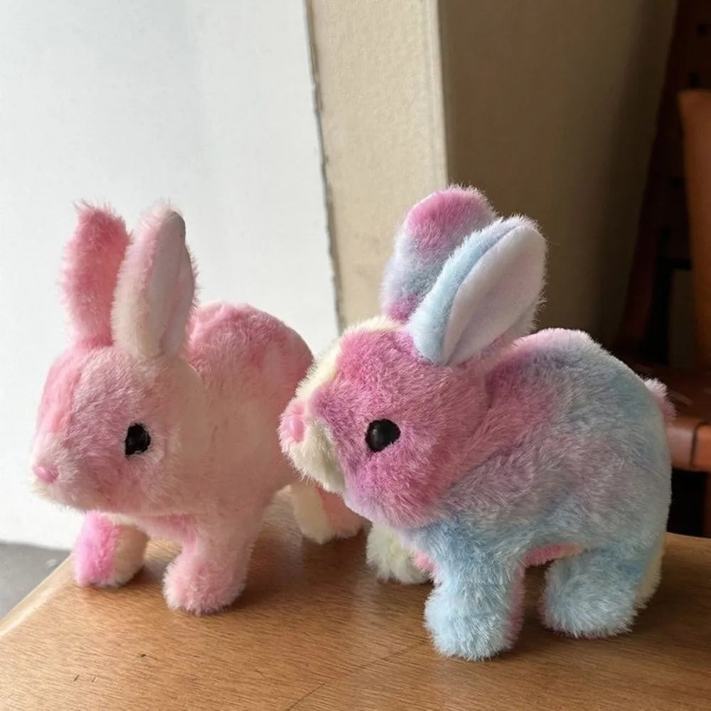 Tie-Dye Electric Bunny Plushie, 4" | 10 cm - Batteries not Included