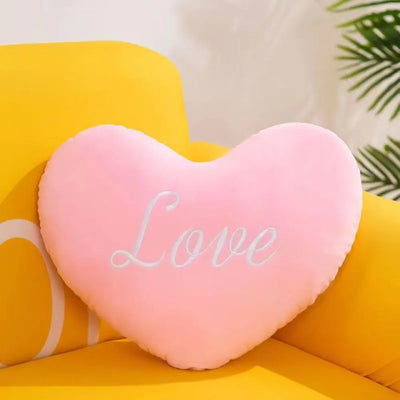 Plush Conversation Heart Throw Pillow
