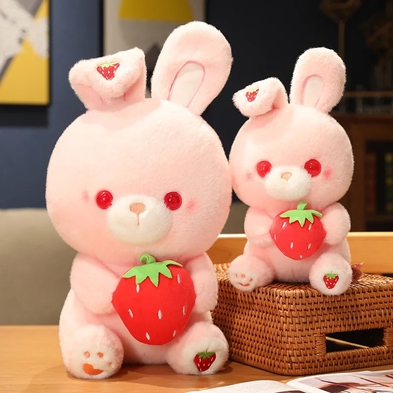 Strawberry Bunny Plushie, 11-16" | 27-40 cm