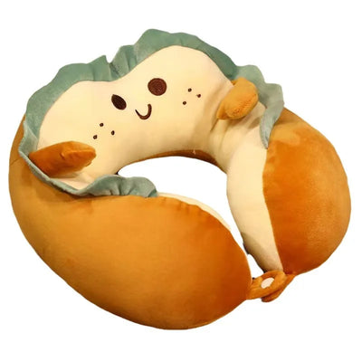 Toast Bread U-Shaped Neck Pillow – Cartoon Cute Car Cervical Pillow