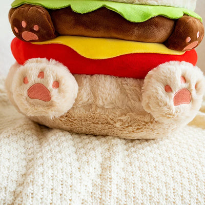 Peluche Chien Hamburger, 9-14" | 23-35 cm