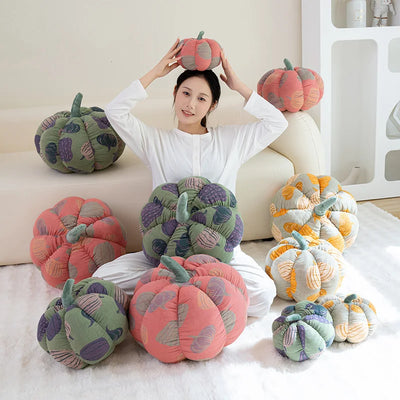 Pumpkin Throw Pillow – Plush Cotton Fluffy Soft Cozy Home Decor