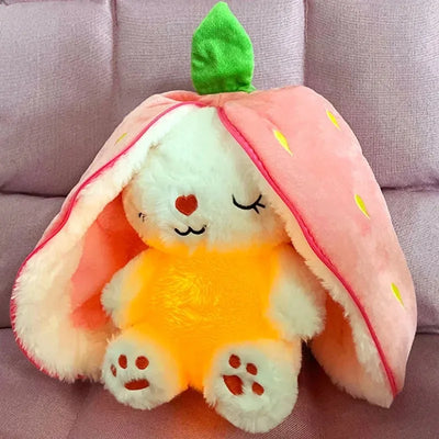 Musical Glowing Bunny Plush Doll – Soft Motion Light Sleep Toy for Babies