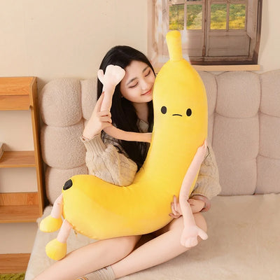 Banana or Eggplant Soothing Plush Pillow – Bedroom Home Decoration