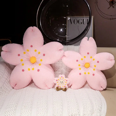 Cherry Blossom Plush Floor Cushion – Sakura Tatami Pillow, 6-47" | 15-120 cm