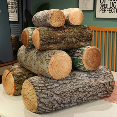 Peluches de tronco de madera realista, cuatro estilos, 20-28" | 50-70 centímetros