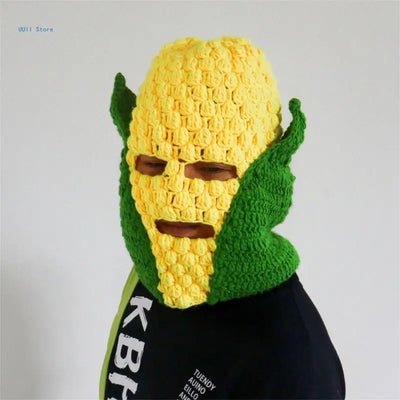 Corn Balaclava Knit Hat | Novelty Halloween Costume Cap