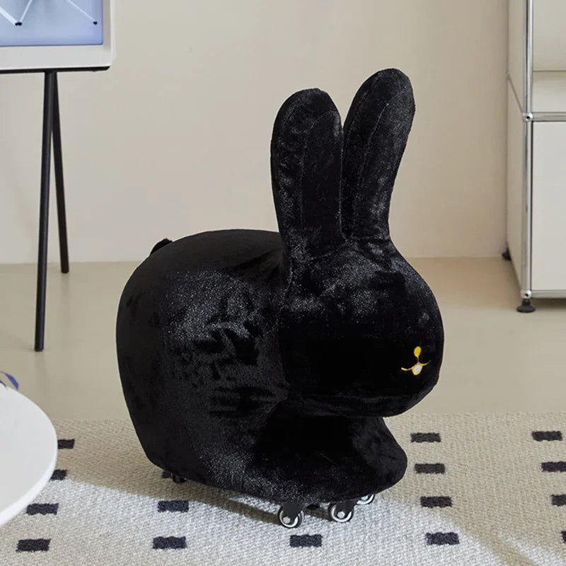 Puffo di Peluche a Forma di Coniglio con Ruote - Due Colori