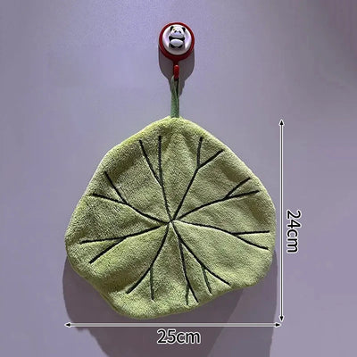 Leaf-Shaped Hand Towel – Hanging Kitchen Handkerchief