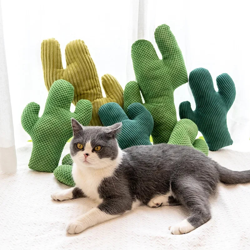 Jouet en peluche Saguaro Cactus avec herbe à chat pour chats, 9-18" | 24-46 cm