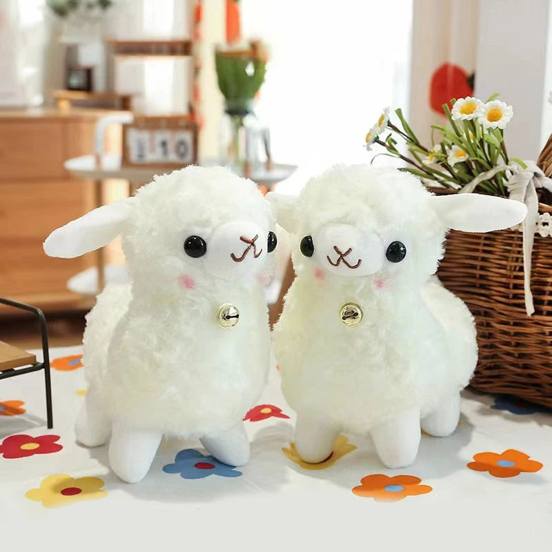 Farmyard Lamb Stuffed Animal with Bell, 9" | 23 cm
