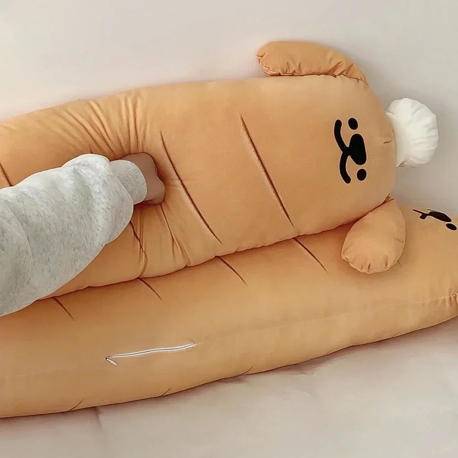 Bread-Themed Dog Back Cushion – Soft Long Plush Sofa Bed Pillow for Dogs