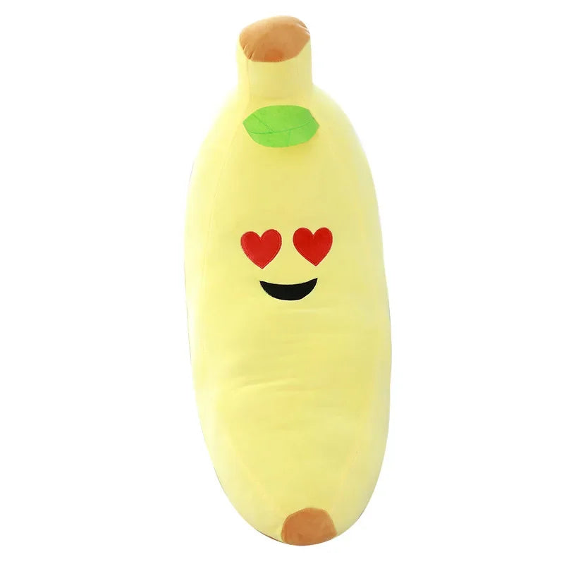 Smiling Face Banana Plush Pillow, 16-31" | 40-80 cm