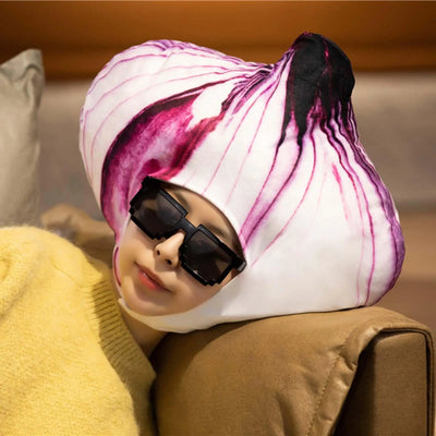 Plush Onion Hat | Kawaii Vegetable Costume Headwear