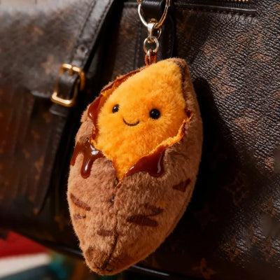 Roasted Sweet Potato Plush Keychain | Kawaii Simulation Snack Pendant