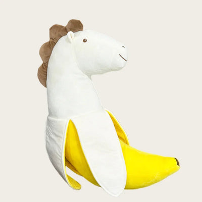 Banana Horse Plush Toy – Funny Stuffed Animal, 19" | 48 cm