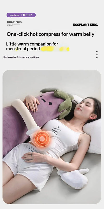 Eggplant King Adjustable Sleep Pillow – Soft Soothing Bed Pillow