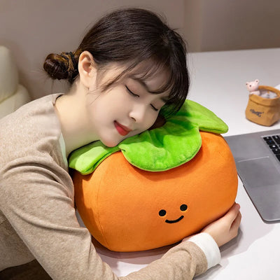 Kawaii Smiling Fruit Plushies – Tomato, Lemon, Pear, Banana & More, 4-20" | 11-50 cm